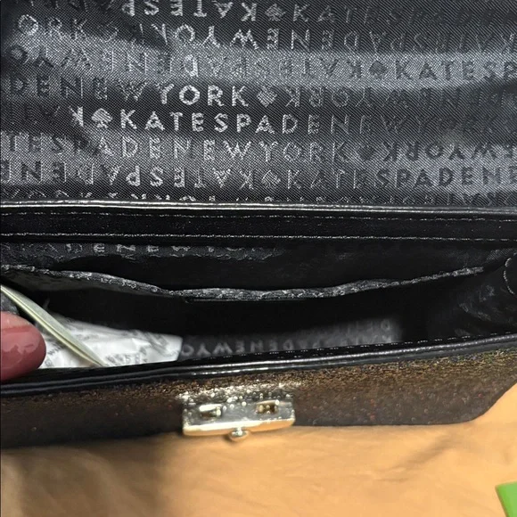 NWT Kate Spade New York Black Glitter Bag - Picture 9 of 10